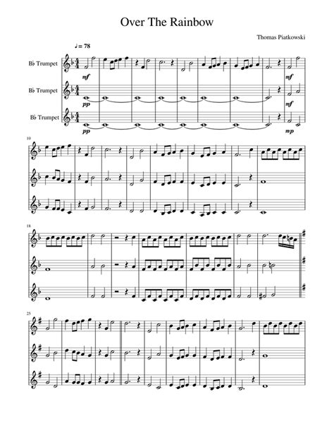 Over The Rainbow Sheet Music For Trumpet Download Free In Pdf Or Midi