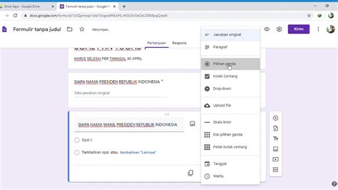 Cara Membuat Formulir Online Dengan Google Drive Contoh Semua Jenis Riset