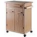 Winsome Wood Single Drawer Storage Cart Natural Amazon Ca Home