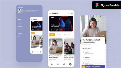 Free E Learning App Concept Figma Template Free Figma Template