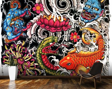 Tattoo Wallpaper Wall Mural Wallsauce