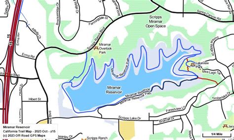 Miramar Reservoir - California Trail Map