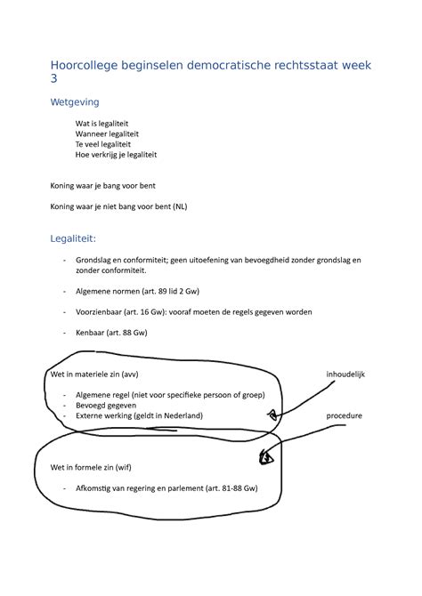 Beginselen Week Hc Aantekeningen Van Student Criminologie Jaar