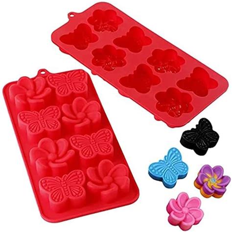 Webake Flower Candy Mold Butterfly Chocolate Molds Silicone