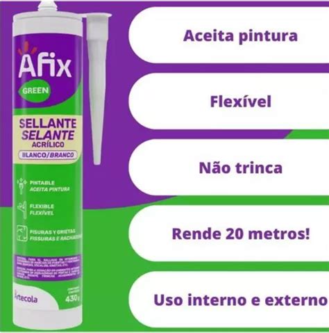 Selante Acrílico Base D Agua Branco 430g Afix Estoqueon A Casa do