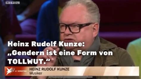 Heinz Rudolf Kunze Gendern Ist Eine Form Von Tollwut YouTube