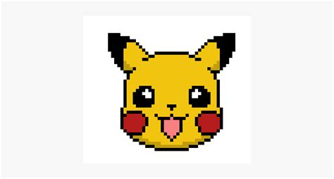 Easy Pikachu Pixel Art Grid