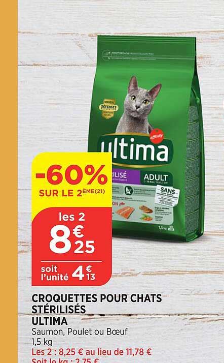 Promo Croquettes Pour Chats Stérilisés Ultima chez Bi1 iCatalogue fr