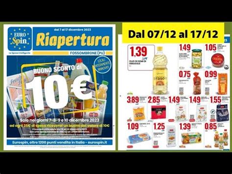 Volantino Eurospin Dal 7 Al 17 Dicembre Buono Sconto Di 10 Su Spesa