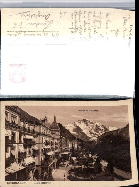 Interlaken H Heweg Promenade M Jungfrau Bergkulisse Kt Bern Ebay