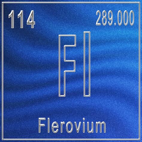 Flerovio Elemento Químico Signo Con Número Atómico Y Peso Atómico