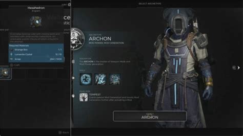 Remnant 2 Archon Archetype Unlock Hold To Reset