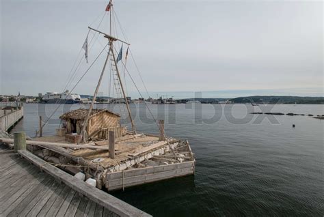 Replica of Kon Tiki raft | Stock image | Colourbox