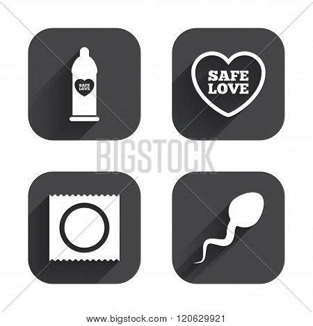 Safe Sex Love Icons Vector Photo Free Trial Bigstock