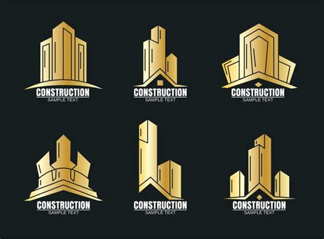 Golden Construction Logo Vector 180426 Vector Art at Vecteezy