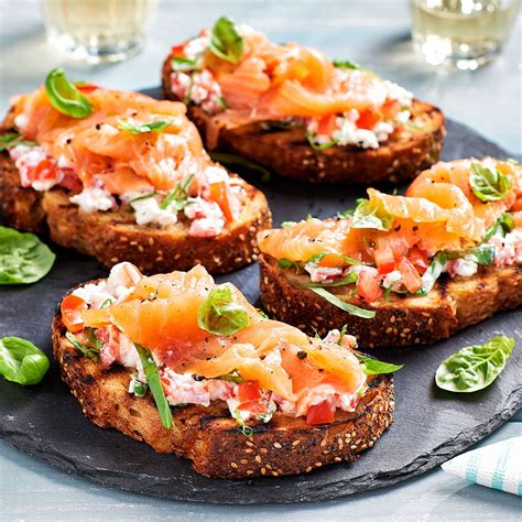 Bruschette mit geräuchertem Lachs Rezept Rezepte Geräucherter