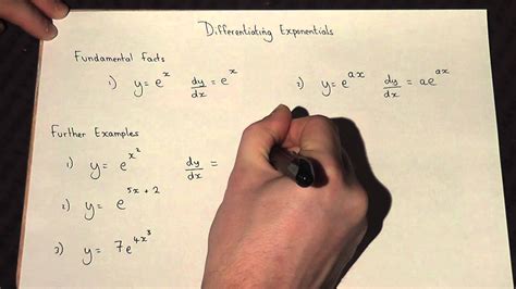 How To Differentiate The Exponential Function Easily Youtube