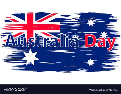 Australia day flag Royalty Free Vector Image - VectorStock