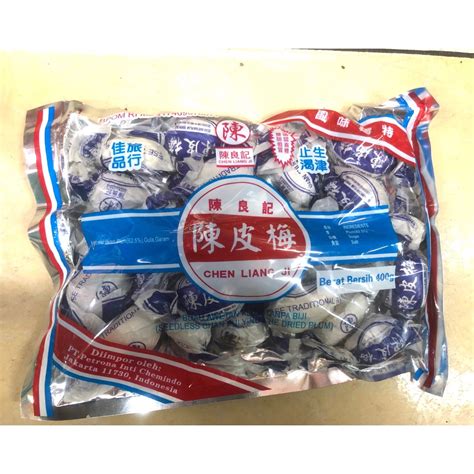 Jual Manisan Plum Kering Kertas Biru Makanan Cny Imlek Chen Liang Ji