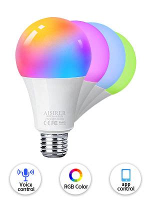 Ampoule Intelligente Wifi Led Smart Bulb E27 AISIRER RGB Ampoule