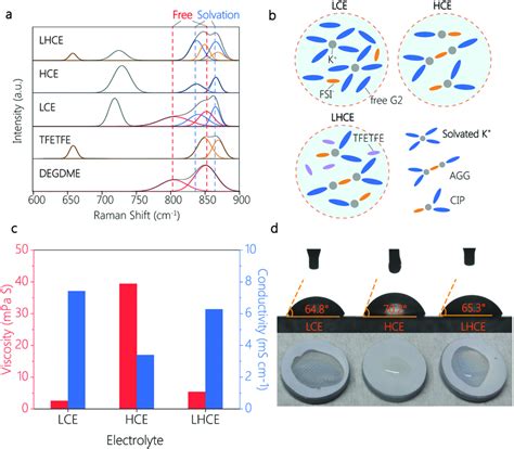 A Raman Spectra Of Lce Hce And Lhce B Schematic Illustration Of