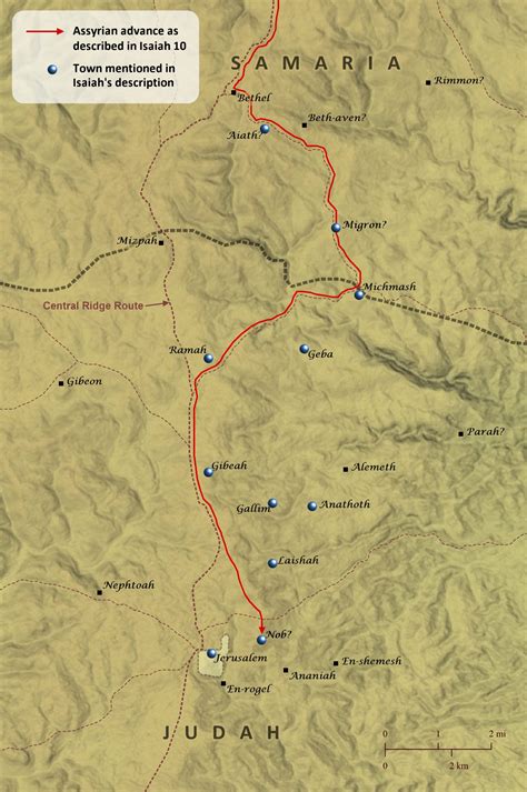 Assyria Advances On Jerusalem Bible Mapper Atlas