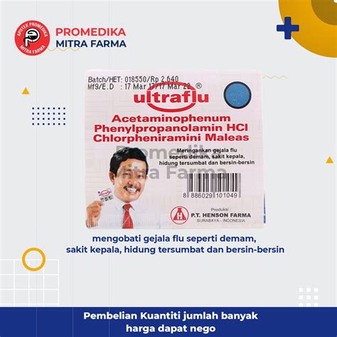 Jual Ultraflu Isi 4 Tablet Strip Obat Batuk Demam Dan Pilek Untuk