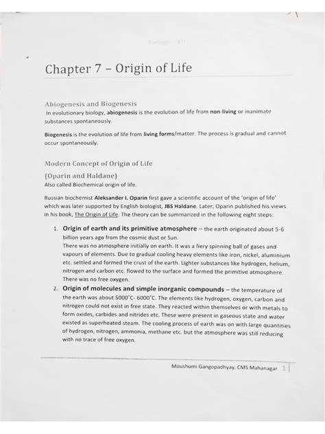 Origin of Life | PDF