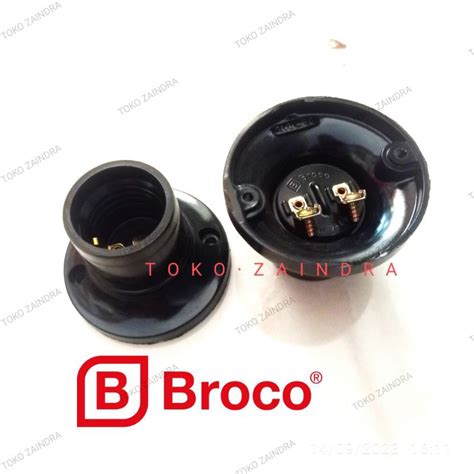 Jual Fitting Lampu Plafon Tempel Hitam Broco Shopee Indonesia