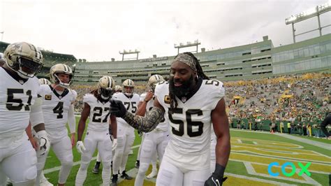 Nfl Week Watch Demario Davis Lead Saints Pregame Huddle Packers