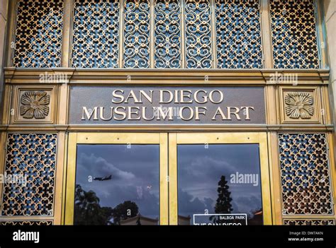 San Diego Museum Of Art Front Door Entrance Balboa Park San Diego