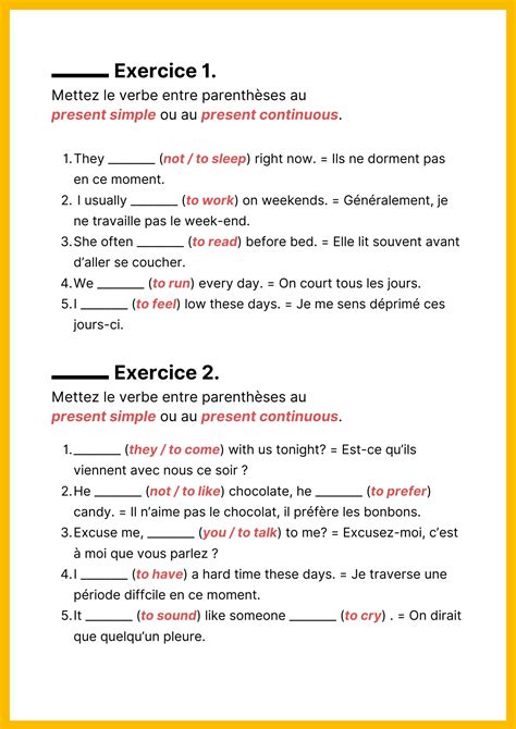 SOLUTION Exercice Present Simple Vs Present Continu Studypool