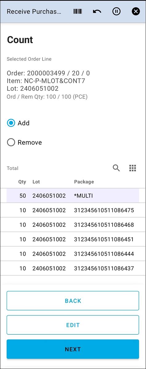 Receive Purchase Order Infor M3 CloudSuite Novacura Marketplace 2024