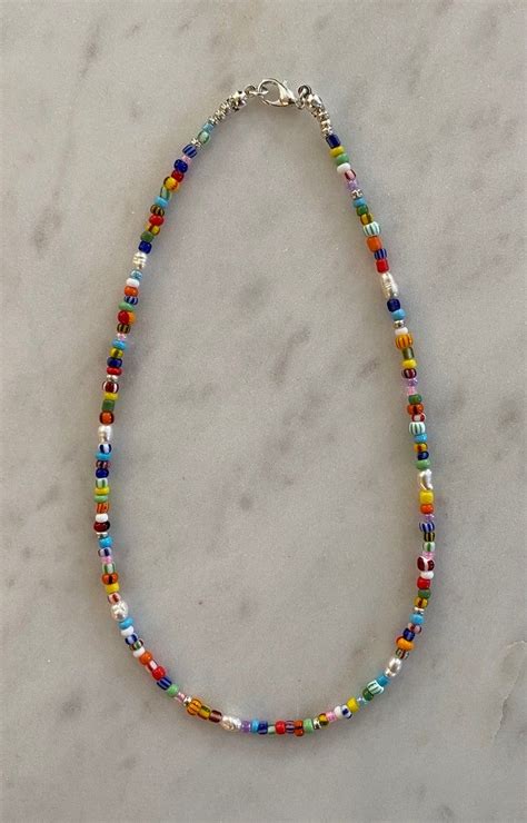 Beachy Jewelry Beaded Necklace Diy Seed Bead Necklace Girly Jewelry Seed Bead Jewelry