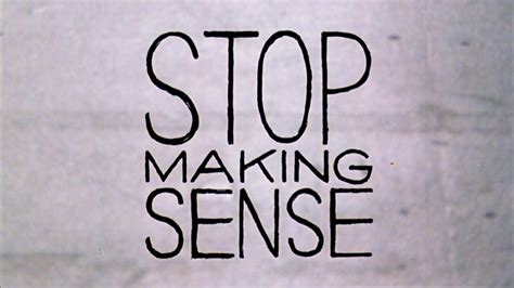 Jonathan Demme S Stop Making Sense 1984 Opening Ending Credits