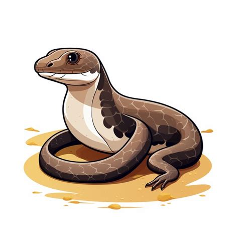 premium ai image kenyan sand boa kawaii cute hand drawn cute coloring