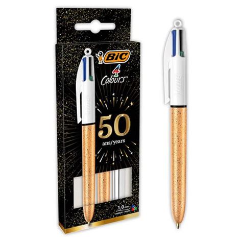 Bic 4 Colores Bolígrafos De Punta Media 1 0 Mm Cuerpo De Varios