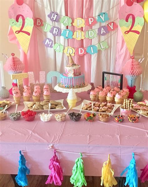 Ice Cream Birthday Party Ideas Photo 1 Of 19 Catch My Party