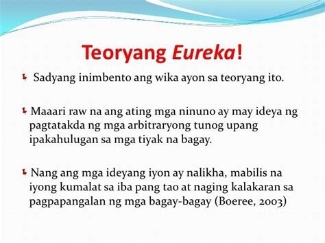 Halimbawa Ng Teoryang Eurika Brainly Ph