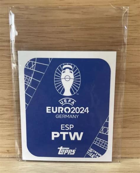 Topps Uefa Euro Lamine Yamal Blue Parallel Sticker Esp Ptw Very