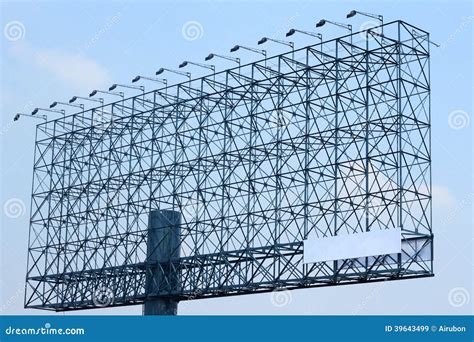 Steel Structure Billboard With Light Stock Image Image Of Design