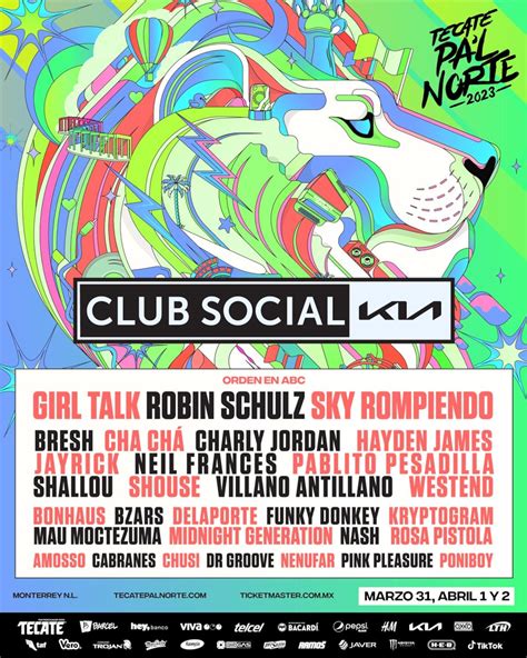 Tecate Pal Norte Revela Cartel Del Escenario Club Social Con