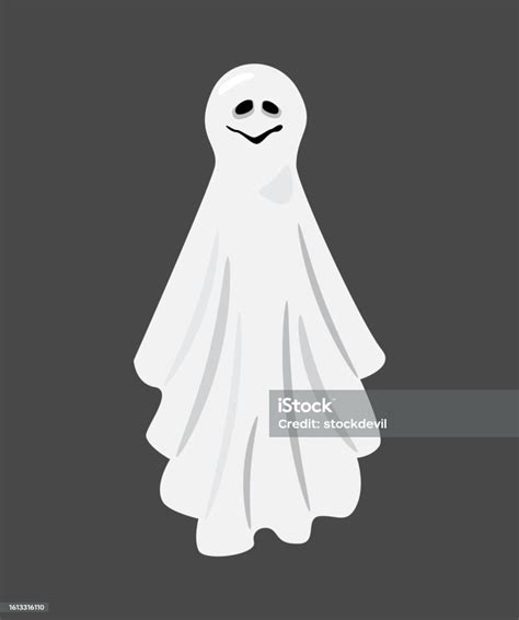 White Cloth Ghost Halloween Cartoon Characters Vector Stock Illustration Download Image Now