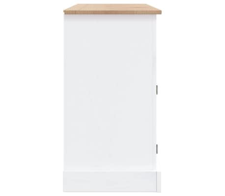 VidaXL Buffet Gamme Corona Pin Massif Mexicain Blanc 132x43x78 Cm