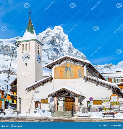 Monte Cervino Matterhorn in December, Breuil-Cervinia, Valle D ...