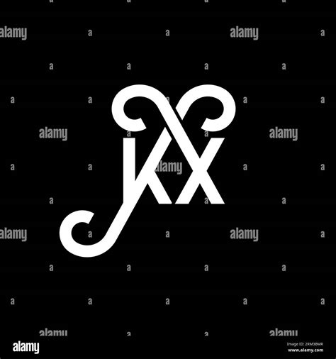 KX Letter Logo Design On Black Background KX Creative Initials Letter