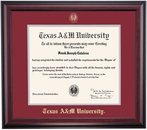 Amazon Ocm Diplomadisplay Traditional Frame For Texas A M Tamu