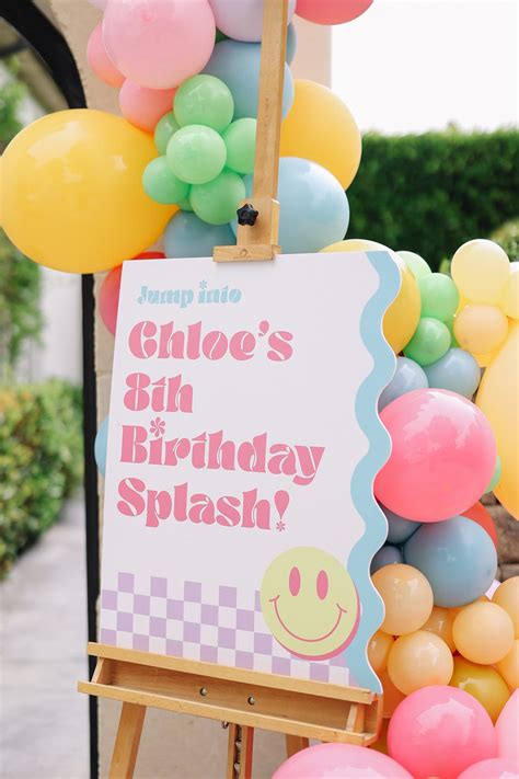 Chloe's Fun & Colorful Birthday Pool Party • Beijos Events