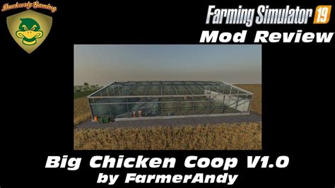 Fs19 Mod Review Big Chicken Coop V10 Farmerandy 4k Youtube