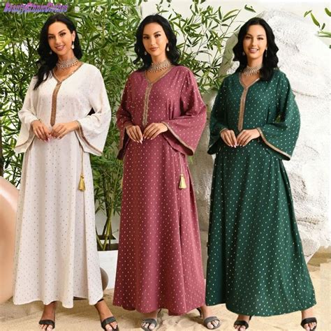 Elegant Women Slim Party Long Dress Dubai Gown Islamic Clothing Muslim